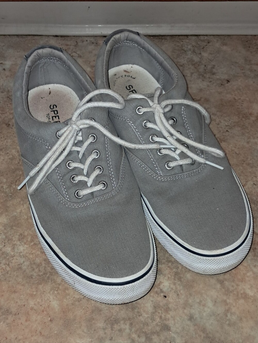 Mens Grey Sperry Top Sider Sneakers 11.5